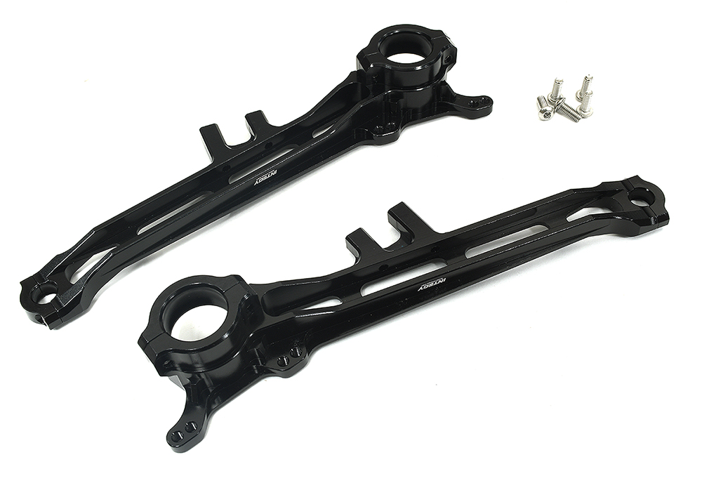 C34223BLACK Alloy Machined Lower Suspension Arms for Tamiya Super Clod Buster - Image 1