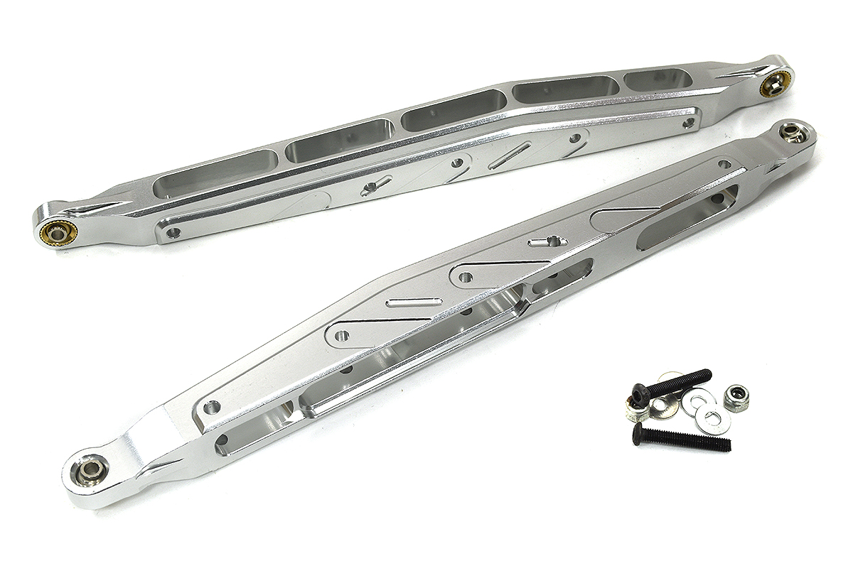 OBM25508SILVER CNC Machined Alloy HD Rear Lower Link (2) for Axial Yeti XL - Image 1
