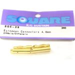 Square R/C European Connectors - 4mm (2x Male/2x Female)