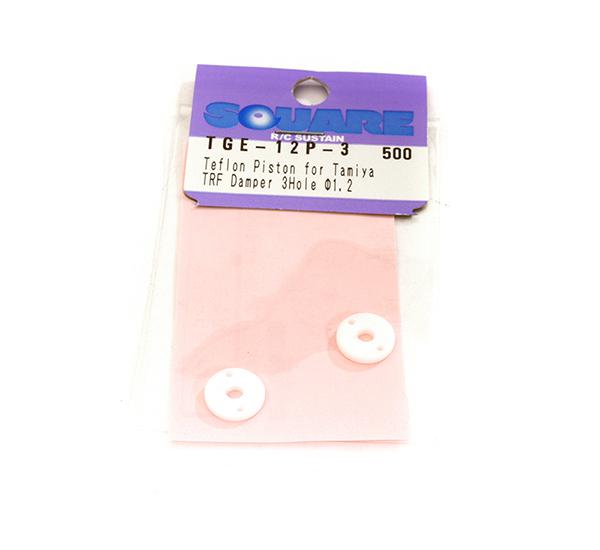 SQ-TGE-12P-3 Square R/C Telfon Piston for Tamiya TRF Dampers (1.3mm diameter and sold in pack - Image 1