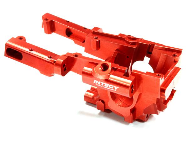 T3295RED Billet Machined Front Bulkhead for Traxxas 1/10 E-Revo (-2017) & Revo 3.3 5330 - Image 1