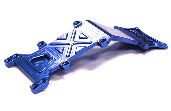 T4084BLUE Billet Machined Rear Skid Plate for E-Maxx 3903 3908 & T-Maxx 4908 4907 4910 - Image 1