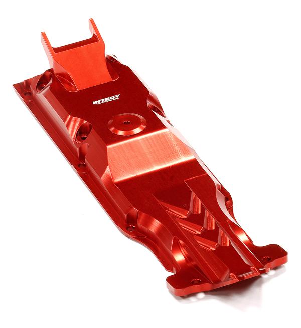 T4112RED Evo-6 Billet Machined Center Skid Plate for Traxxas 1/10 E-Revo (-2017) 5637 - Image 1