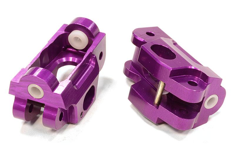 T5030PURPLE Billet Machined Caster Blocks for HPI 1/12 Savage XS Flux - Image 1