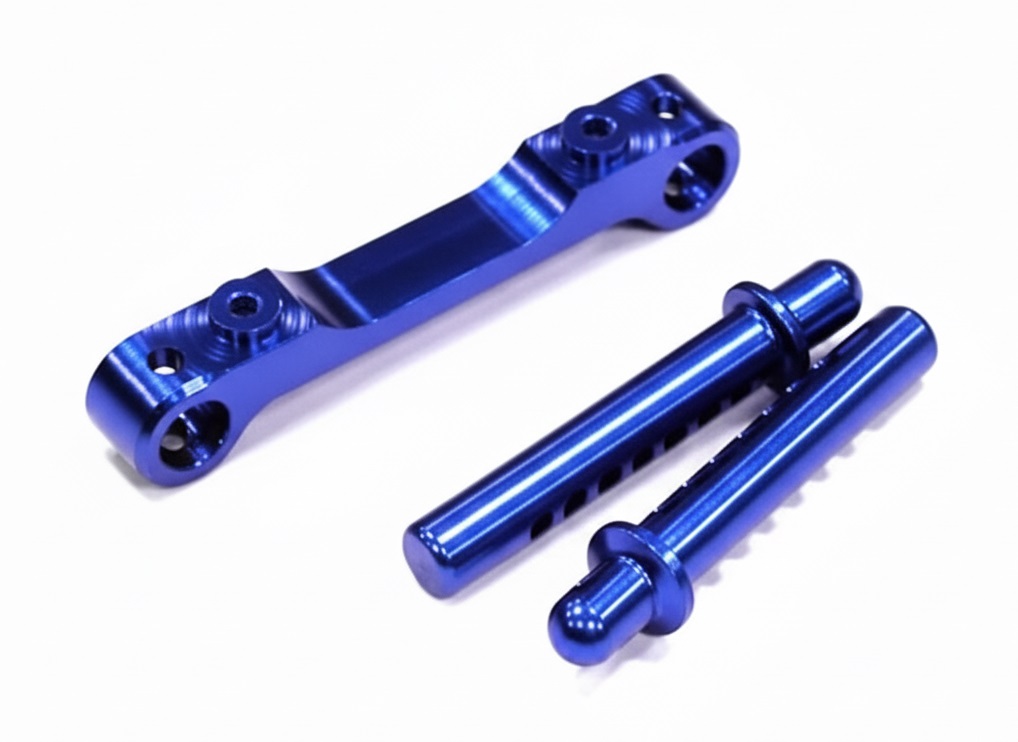 T6603BLUE Billet Machined Rear Body Mount Set for HPI 1/10 Nitro Firestorm Stadium Truck - Image 1