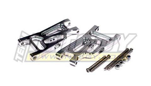 T6757SILVER Alloy Front Lower Arms for Nitro Rustler - Image 1