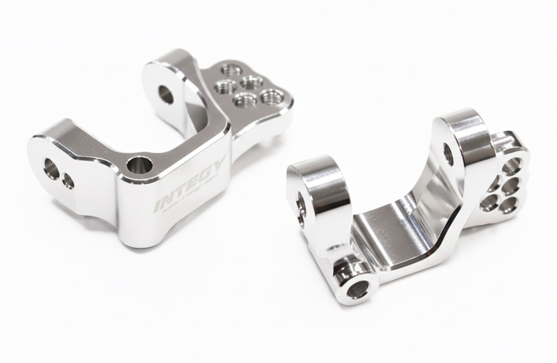 T7838SILVER Alloy Caster Blocks for Associated SC10 2WD (Associated 7919 Only) - Image 1