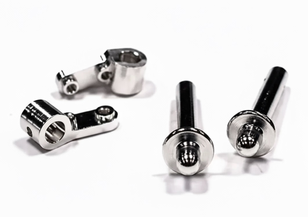 T8254SILVER Billet Machined Front Body Mount Set for Hyper 10SC - Image 1
