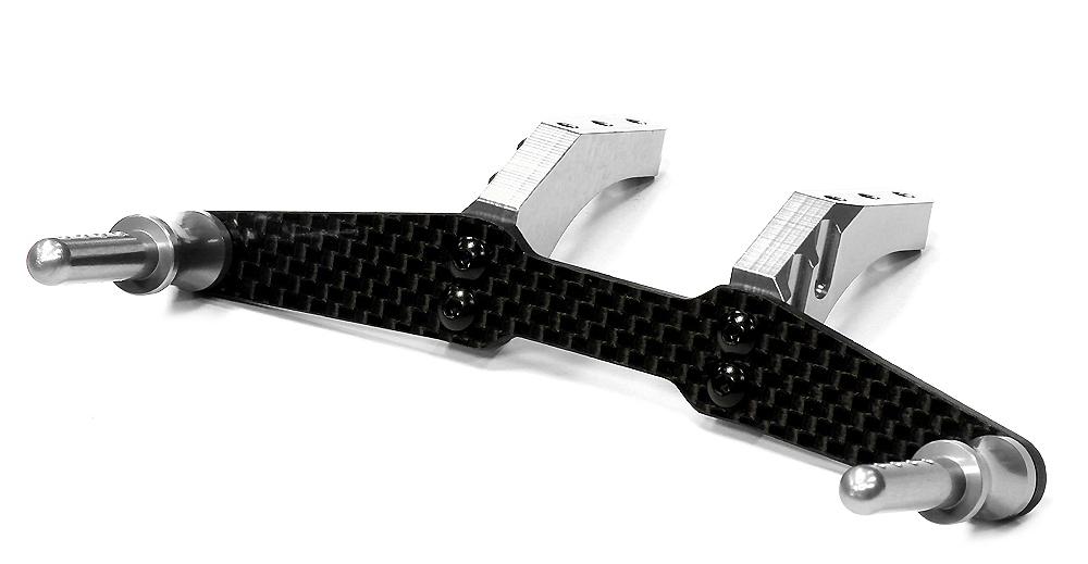 T8647SILVER Machined Composite & Alloy T3 Rear Body Mount Set for 1/10 Stampede 2WD 3614 - Image 1