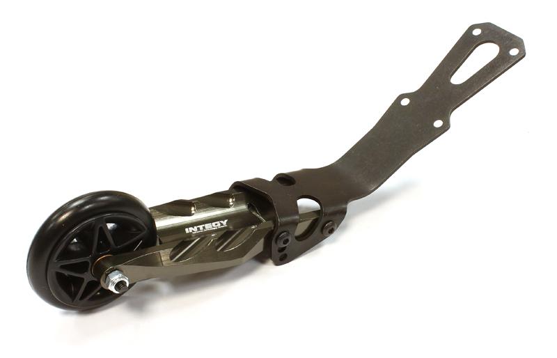 T8653GREY Gray Billet Machined Wheelie Bar for Traxxas Stampede 4X4 1/10 Scale - Image 1
