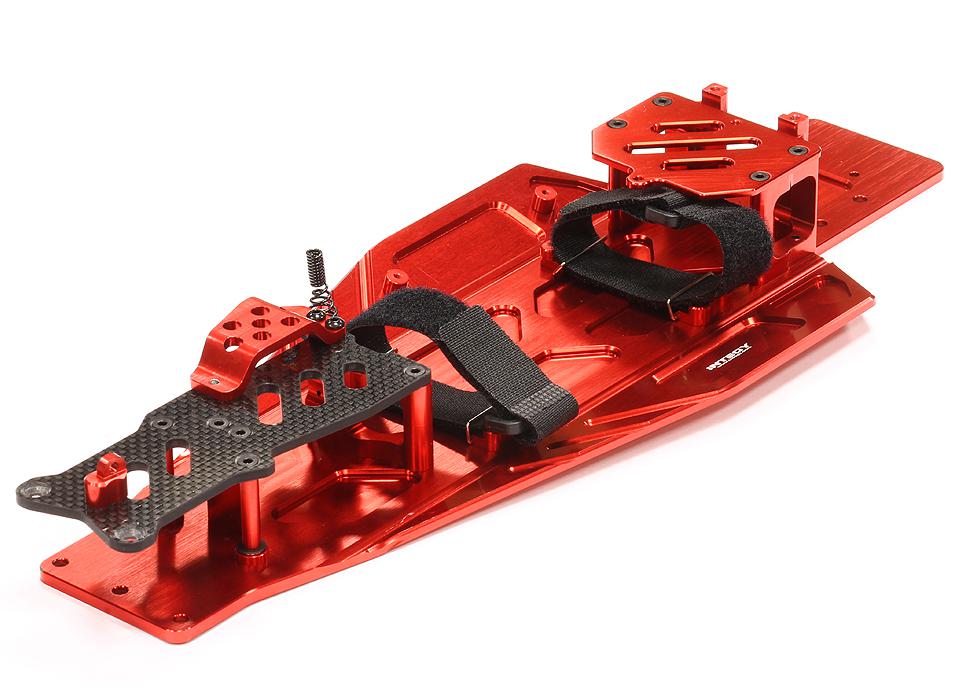 T8655RED Performance Conversion Chassis Kit for Traxxas 1/10 Rustler 2WD & Bandit VXL - Image 1