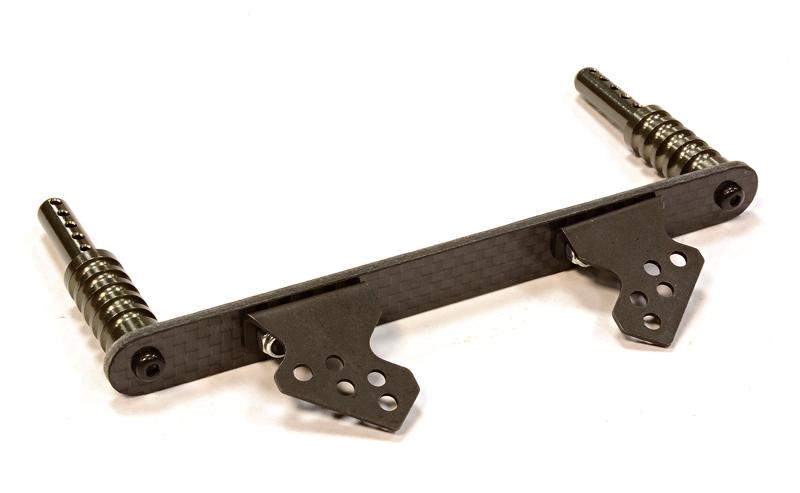 T8666GREY Grey Machined Front Body Mount Set for Traxxas 1/10 Scale Slash 2WD 1914R - Image 1