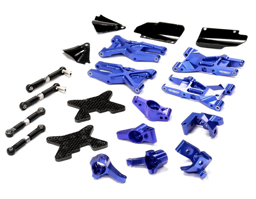T8683BLUE Blue Billet Machined Suspension Upgrade Kit for HPI Ken Block WR8 3.0 - Image 1