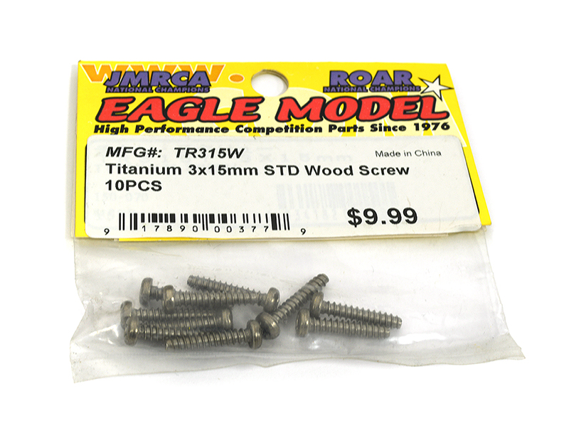 TR315W Ultra Light Titanium Alloy 3x15mm STD Wood Screw 10PCS - Image 1