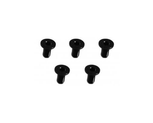 TS-FSM306ALBL M3 x 6 AL7075 Flat Head Hex Socket - Machine (5 Pcs) Black - Image 1